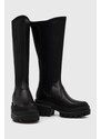 Timberland bőr csizma Everleigh Boot Tall fekete, női, platformos, TB0A5YMR0151