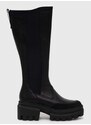 Timberland bőr csizma Everleigh Boot Tall fekete, női, platformos, TB0A5YMR0151