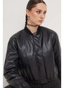Abercrombie & Fitch bomber dzseki női, fekete, átmeneti