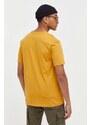Quiksilver pamut póló sárga, nyomott mintás