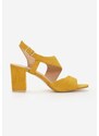 Zapatos Floresta sárga elegáns női szandál