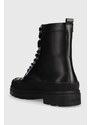 Calvin Klein bőr cipő LACE UP BOOT HIGH fekete, férfi, HM0HM01213