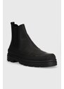 Calvin Klein bőr cipő CHELSEA BOOT RUB fekete, férfi, HM0HM01252