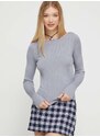 Abercrombie & Fitch pulóver könnyű, női, szürke