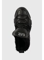 EA7 Emporio Armani bokacsizma fekete, női, enyhén téliesített, platformos, X8M001 XK229 S868