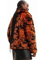 Desigual rövid kabát 23WWEW69 WOMAN WOVEN FAKE FUR női, narancssárga, téli