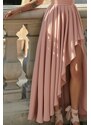 Régi rózsaszín csillogó ruha aszimmetrikus szoknyával