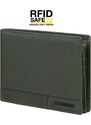 Samsonite PRO-DLX 6 nagy RFID védett sötétzöld, szabadon nyílói pénz és irattartó tárca 144537-1388