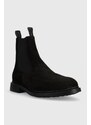 Gant magasszárú cipő velúrból Millbro fekete, férfi, 27633415.G00