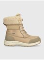 UGG bőr cipő Adirondack Boot III bézs, női, téliesített, lapos talpú, 1095141