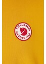 Fjallraven pamut melegítőfelső 196 Logo sárga, férfi, nyomott mintás, F87163