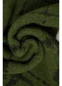 Sisley sál gyapjú keverékből zöld, mintás
