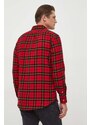 Polo Ralph Lauren pamut ing férfi, legombolt galléros, piros, regular
