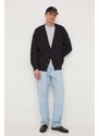 Calvin Klein Jeans pamut kardigán fekete
