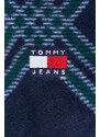 Tommy Jeans gyapjú ing galléros, sötétkék, relaxed