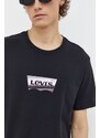 Levi's t-shirt fekete, férfi, nyomott mintás