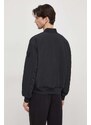 Calvin Klein Jeans bomber dzseki férfi, fekete, átmeneti, oversize
