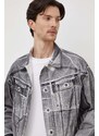 Calvin Klein Jeans farmerdzseki férfi, szürke, átmeneti, oversize