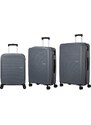 American Tourister SUMMER HIT négykerekű aszfalt szürke bőrönd szett 139236-D039