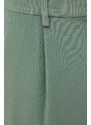 Bruuns Bazaar nadrág női, zöld, magas derekú testhezálló