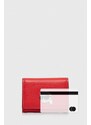 Karl Lagerfeld bőr pénztárca piros, női