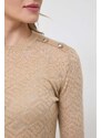 Guess gyapjúkeverék pulóver CHELSEA könnyű, női, bézs, W4RR28 Z3C90