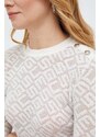 Guess gyapjúkeverék pulóver CHELSEA könnyű, női, bézs, W4RR28 Z3C90