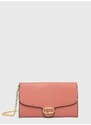 Lauren Ralph Lauren bőr borítéktáska rózsaszín