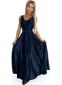 NUMOCO Sötétkék alkalmi maxi ruha CINDY 508-1 dark blue
