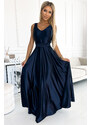 NUMOCO Sötétkék alkalmi maxi ruha CINDY 508-1 dark blue
