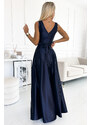 NUMOCO Sötétkék alkalmi maxi ruha CINDY 508-1 dark blue