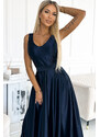 NUMOCO Sötétkék alkalmi maxi ruha CINDY 508-1 dark blue