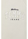 Tommy Jeans bomber dzseki gyapjú keverékből bézs, átmeneti