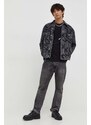 Karl Lagerfeld Jeans farmerdzseki férfi, szürke, átmeneti, oversize