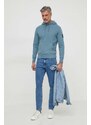 Calvin Klein Jeans pamut melegítőfelső férfi, nyomott mintás, kapucnis