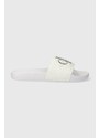 Calvin Klein Jeans papucs SLIDE MONOGRAM CO fehér, női, YW0YW00103