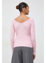 Guess pulóver ALLIE könnyű, női, rózsaszín, W4RR44 Z2YN2