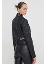Karl Lagerfeld Jeans rövid kabát női, fekete, átmeneti
