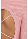 Guess pamut pulóver MARIE könnyű, rózsaszín, W4RR24 Z3C71