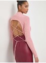 Guess pamut pulóver MARIE könnyű, rózsaszín, W4RR24 Z3C71