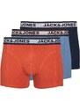 JACK & JONES Boxeralsók 'Marco' világoskék / sötétkék / világosszürke / sötét narancssárga