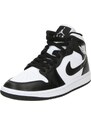 Jordan Magas szárú sportcipők 'AIR JORDAN 1' fekete / fehér