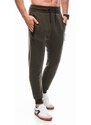 EDOTI Men's sweatpants with zippered pockets EM-PASK-0102 - dark olive V2