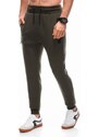 EDOTI Men's sweatpants with zippered pockets EM-PASK-0102 - dark olive V2