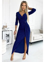 Kék testhezálló csillogó ruha