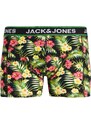 JACK & JONES Boxeralsók zöld / rózsaszín / fekete / fehér