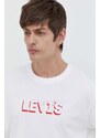 Levi's pamut póló fehér, férfi, nyomott mintás