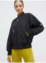 adidas by Stella McCartney bomber dzseki női, fekete, átmeneti, oversize, IP1370