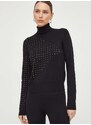 Liu Jo pulóver könnyű, női, fekete, garbónyakú