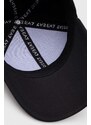 EA7 Emporio Armani pamut baseball sapka fekete, nyomott mintás
